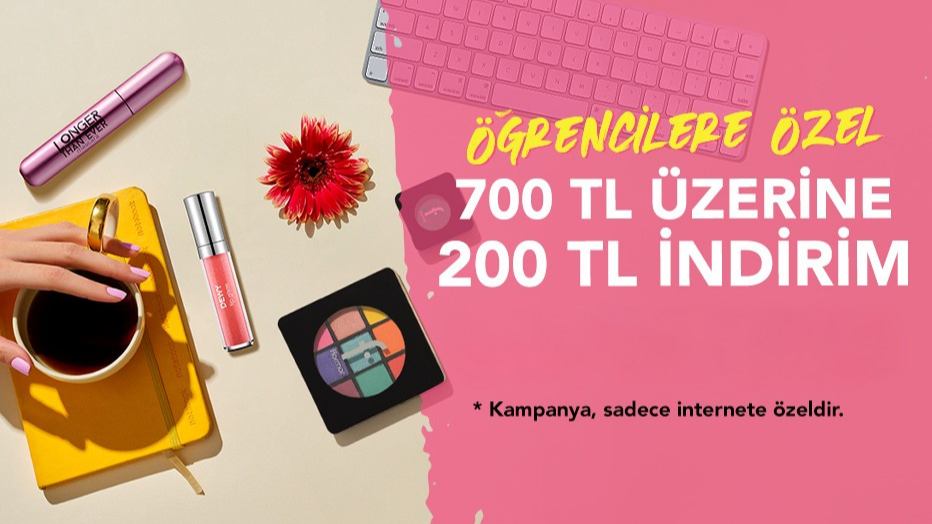 Flormar'dan Öğrencilere Özel Tüm İndirimlere EK 700 TL üzeri 200 TL İndirim