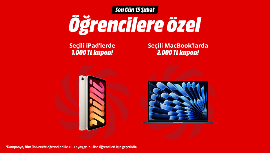 MediaMarkt'tan Öğrencilere Özel MacBook ve iPad'lerde Geçerli Kupon Desteği!
