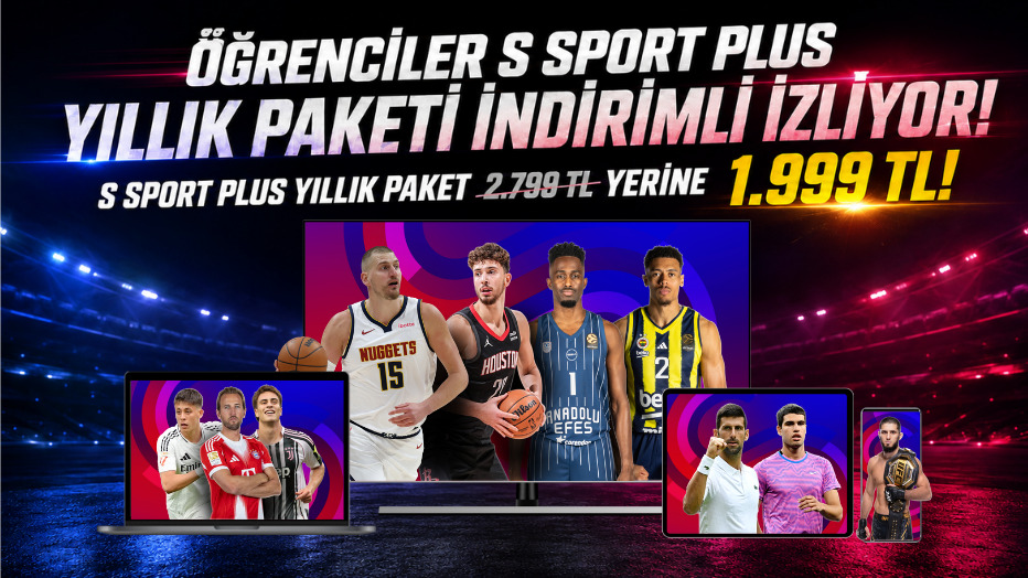 S Sport Plus Öğrencilere Sadece 1.999TL!