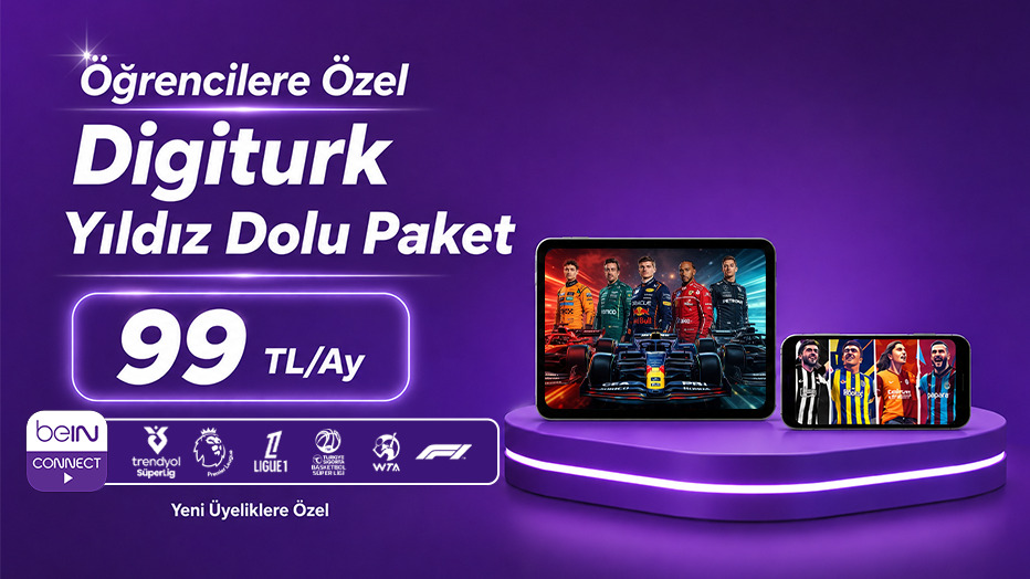 Digiturk Full Paket Öğrencilere 99 TL/Ay!