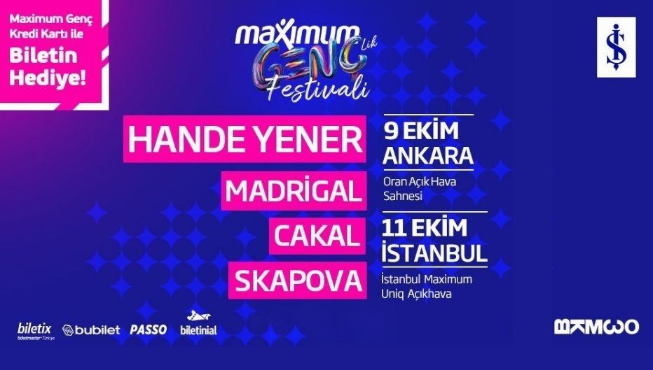 Maximum Gençlik Festivali'ne Hediye Bilet Fırsatı! - Maximum Genç öğrenci indirimi kampanya görseli