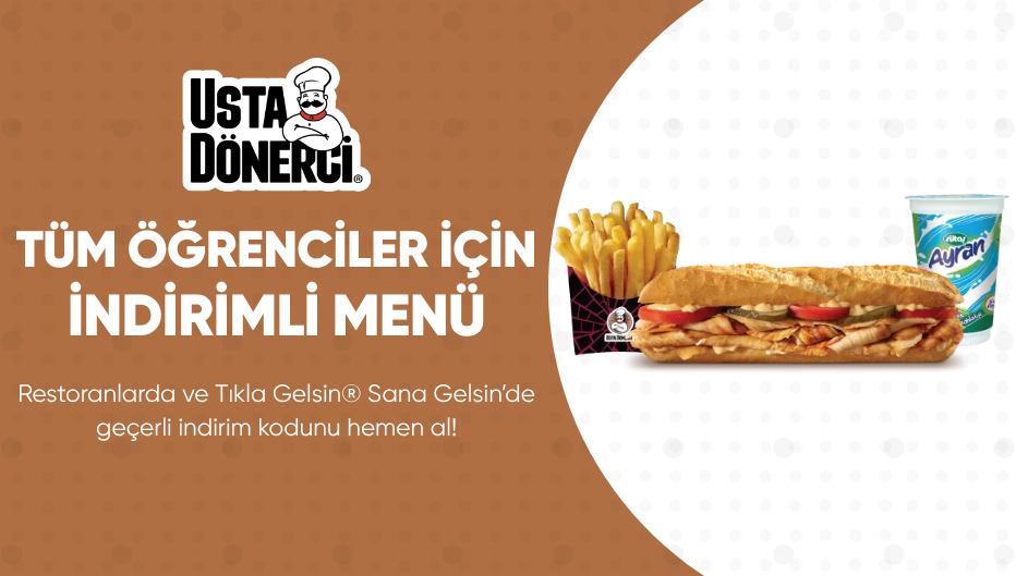 Usta Dönerci®'den Tüm Öğrencilere İndirimli Menü!